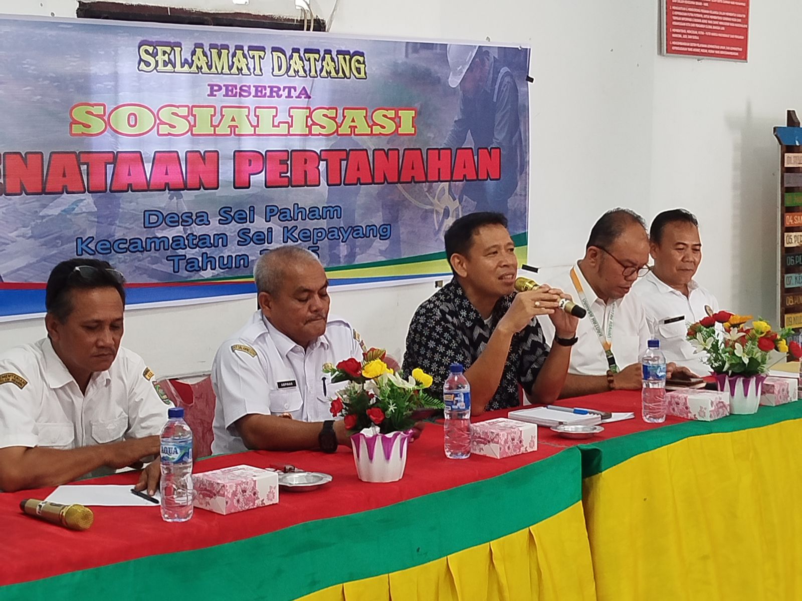 Kepala Kantor Pertanahan Kabupaten Asahan Sosialisasikan Penataan Pertanahan di Kecamatan Sei Kepayang