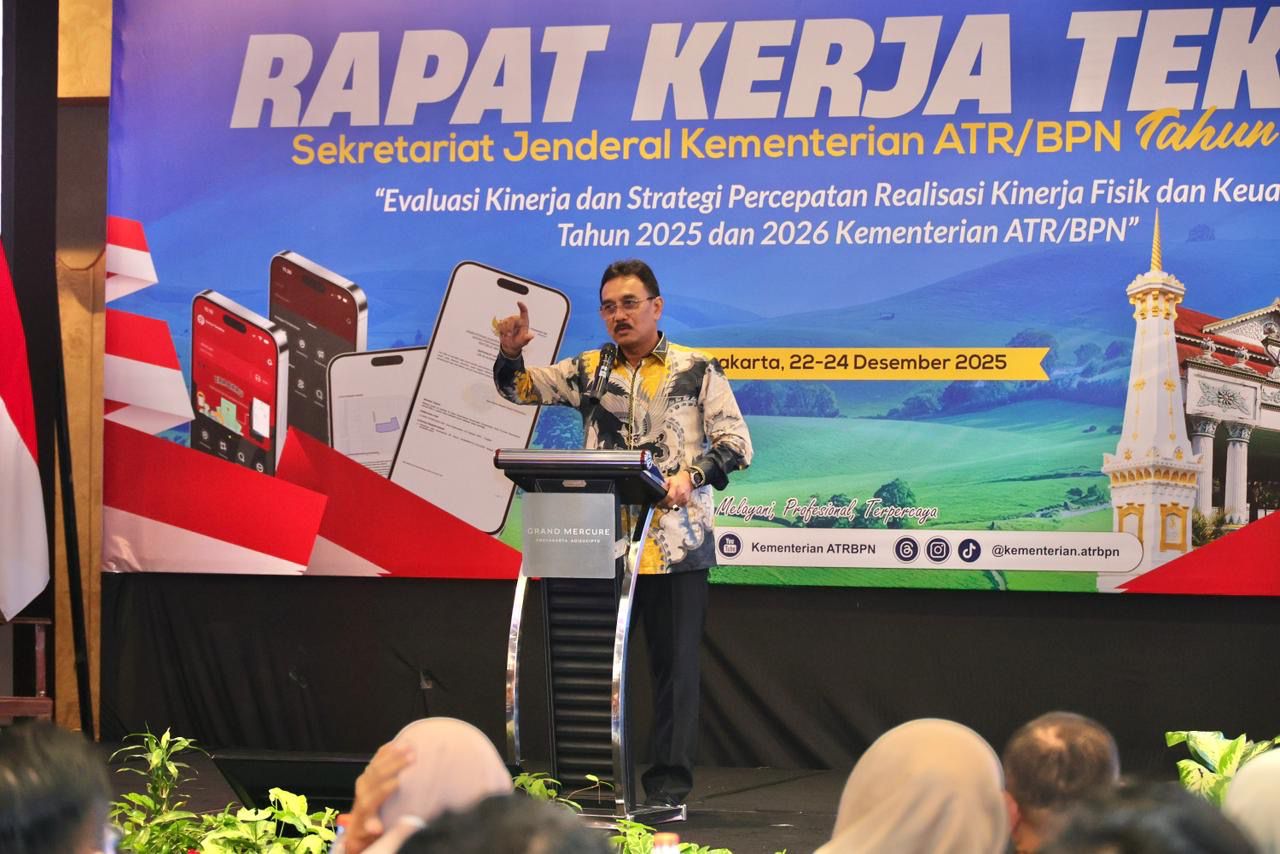 Tutup Rakernis Setjen 2025, Sekjen ATR/BPN: Tata Usaha Punya Peran Strategis Dukung Kelancaran Kerja Teknis dan Layanan Publik