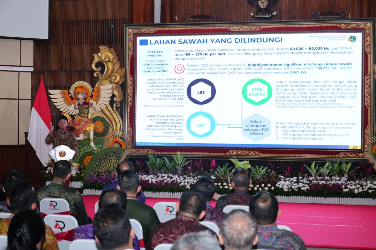 Alih Fungsi Lahan Sawah di Bali Masuk dalam Kategori Tinggi, Menteri Nusron: Tugas GTRA Penting dan Mendesak