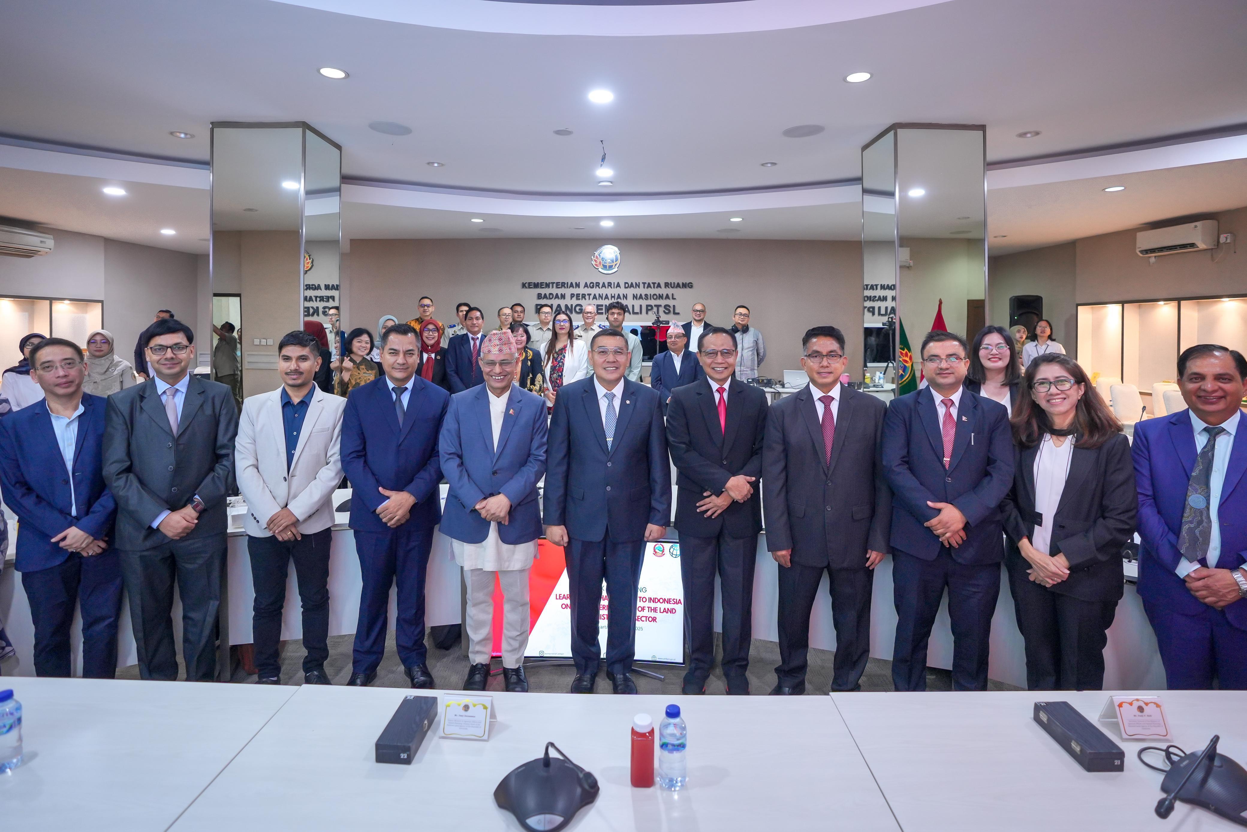 Kementerian ATR/BPN Terima Delegasi Nepal untuk Learning Exchange dalam Modrenisasi Sektor Administrasi Pertanahan