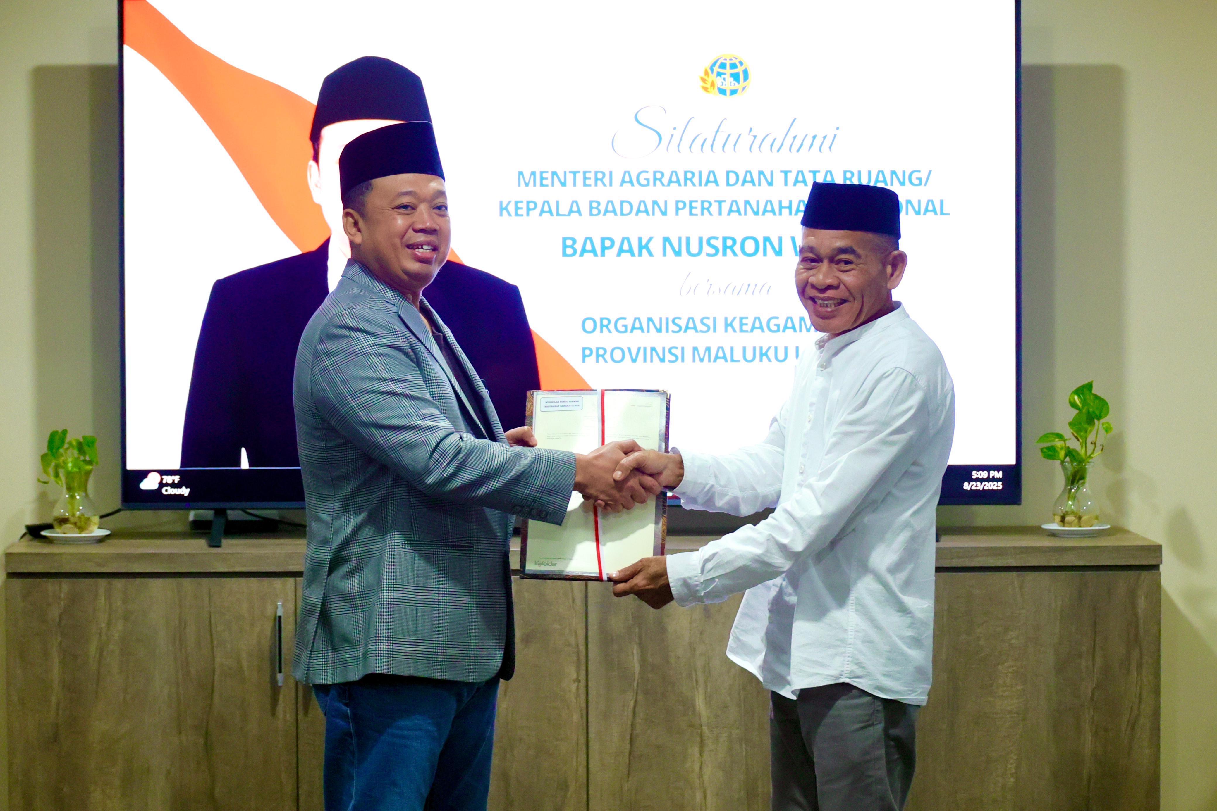 Menteri Nusron Dorong Percepatan Sertipikasi Tanah untuk Cegah Terjadinya Konflik Atas Tanah Keagamaan di Maluku Utara