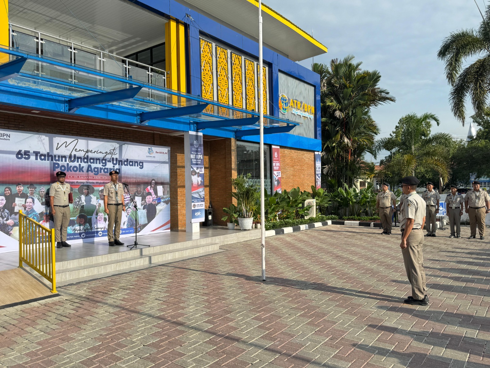 Kakan Pertanahan Asahan Sampaikan Sambutan Menteri ATR/BPN di Upacara Hantaru 2025
