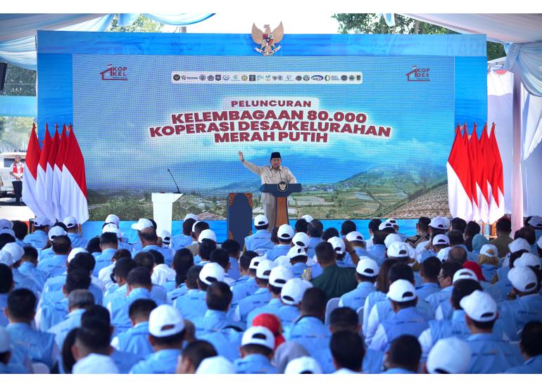 Presiden Prabowo Resmikan Kopdes/ Kel Merah Putih
